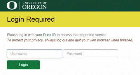 You will log in with your DuckID and password to access Degree Guide.