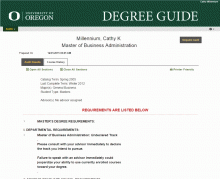 UO Degree Guide