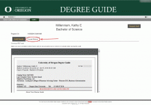 If you see a PDF of the student&#39;s most recent audit, you will need to first update the student&#39;s degree guide to populate the course history fields. Click Course History to view a student&#39;s course history.